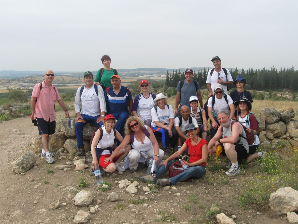 The inauguration of the Israel Trail hiking group