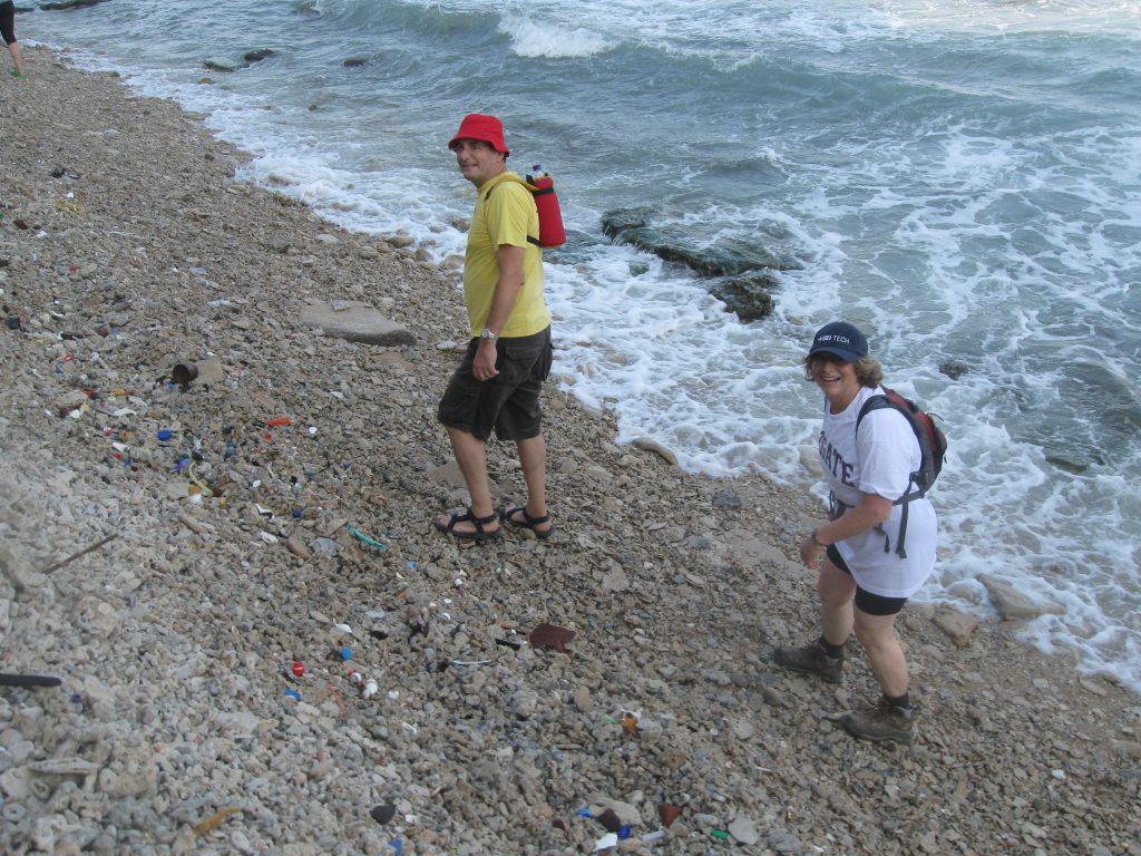 Varda and David trying to stay on the trail