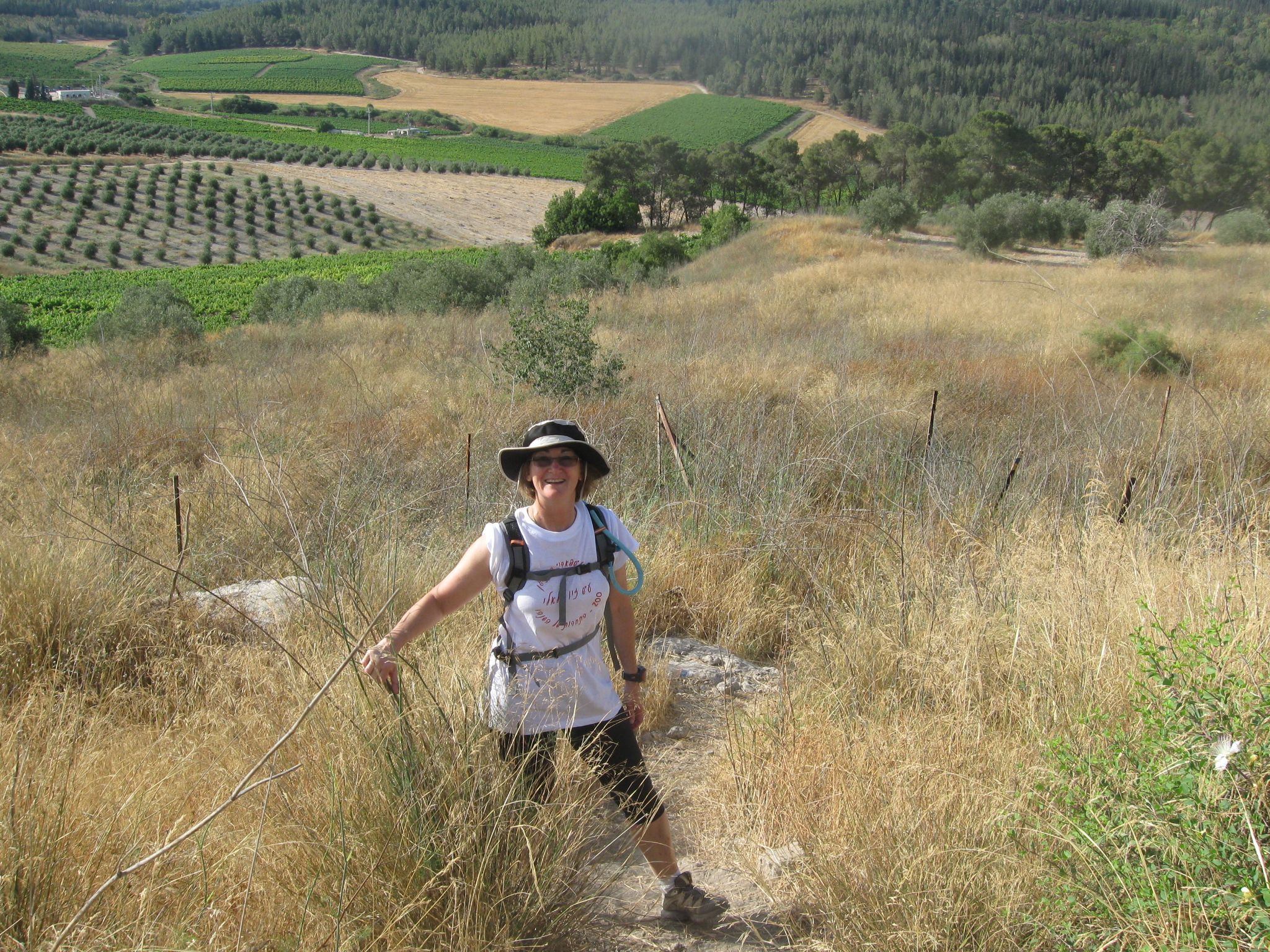Lisa Mishli on the Israel Trail - near Latrun