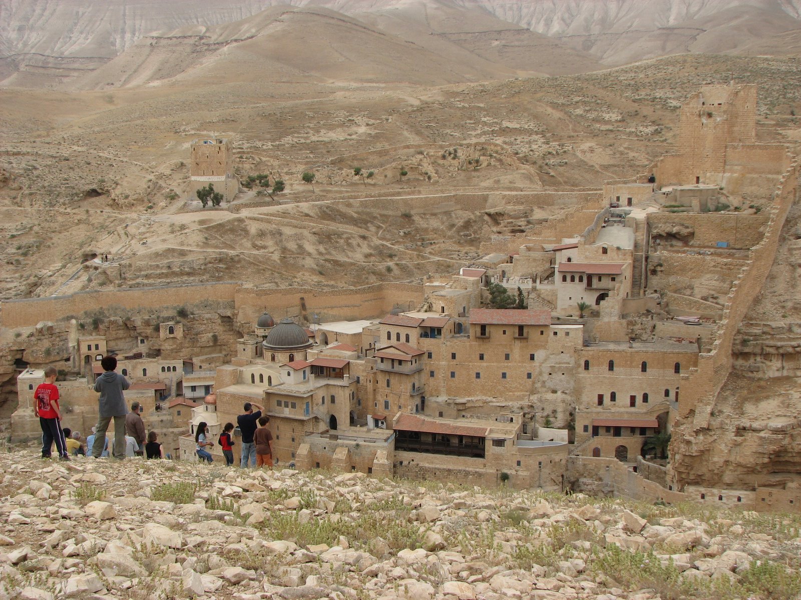 12 May 2007 - 12 noon - Judean Desert Jeep Trip - Overlooking Mar Saba Monastery and Kidron Stream (Tomer Shkolnik photo)